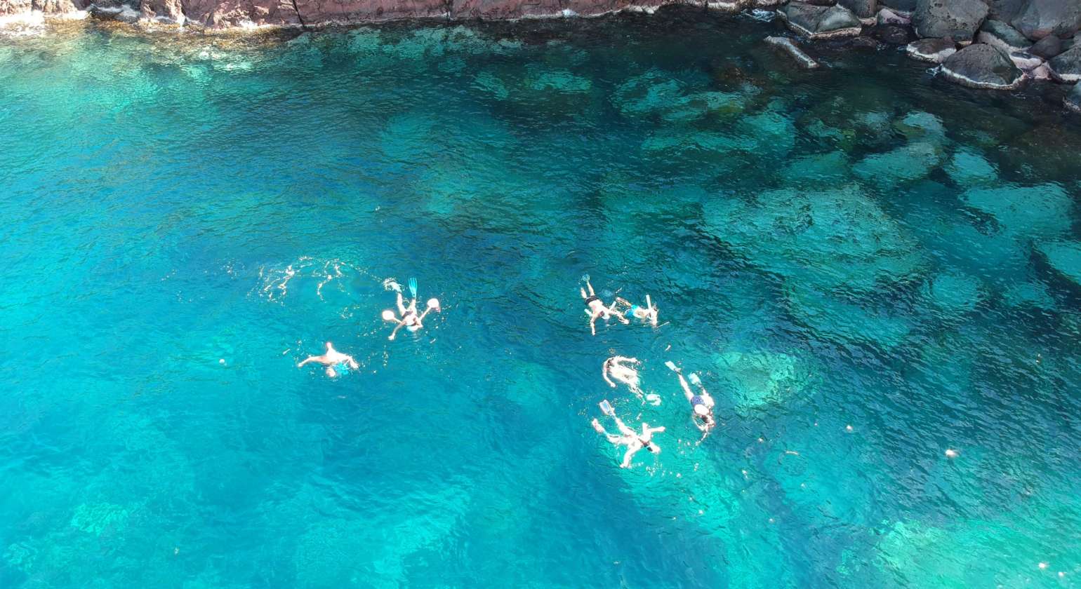 Snorkeling en famille avec les tortues dans les eaux turquoises depuis notre cat…
